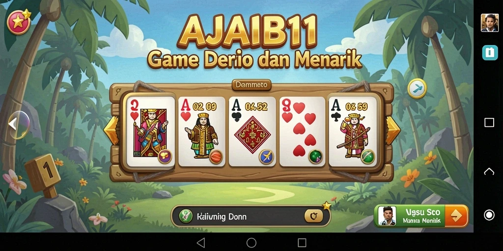 Screenshot gameplay AJAIB11 yang menunjukkan aksi seru permainan Domino.