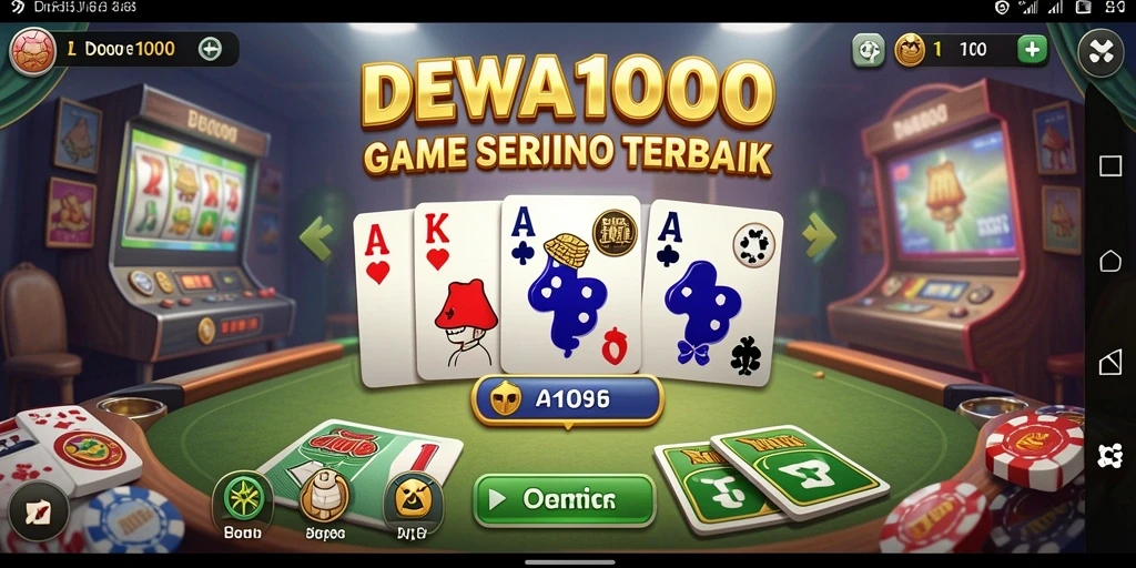 Gameplay seru DEWA1000 dengan sistem Domino yang menarik.