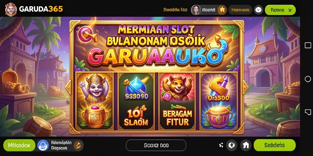 Tampilan bermain Slot yang seru dan interaktif di GARUDA365.