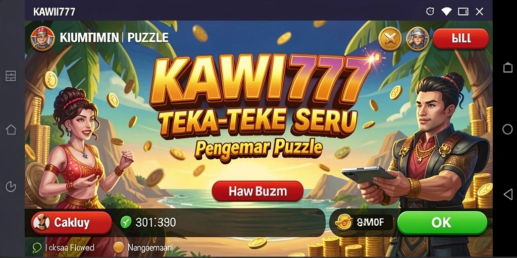 Tampilan gameplay KAWI777 yang menantang dengan teka-teki menarik.