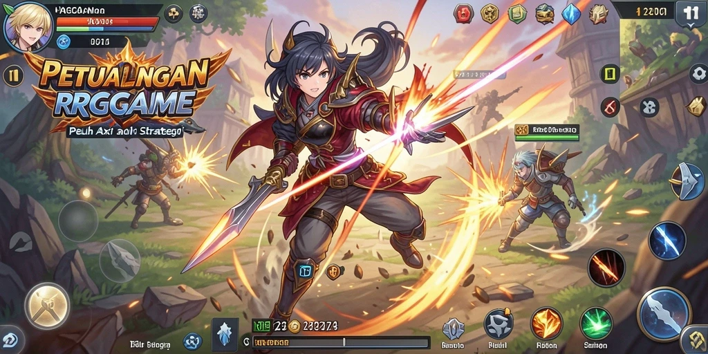 Gameplay menarik RPGAME dengan karakter Anime penuh warna.