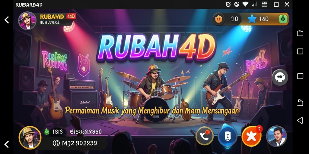Tangkapan layar gameplay RUBAH4D menampilkan interaksi musik yang menyenangkan.