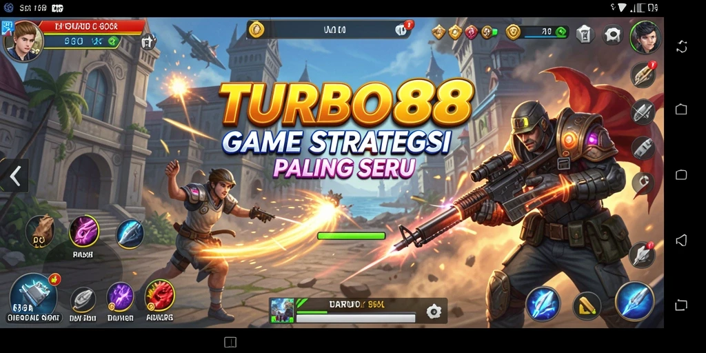 Screenshot TURBO88 menunjukkan pertempuran yang intens dan strategis.