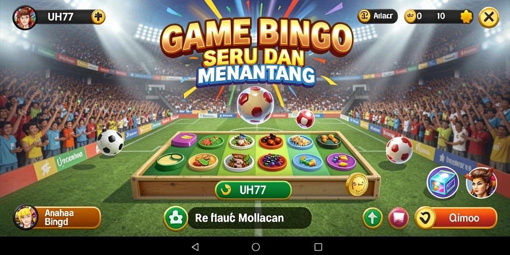 Tampilan gameplay UH77 yang menegangkan saat bermain Bingo.
