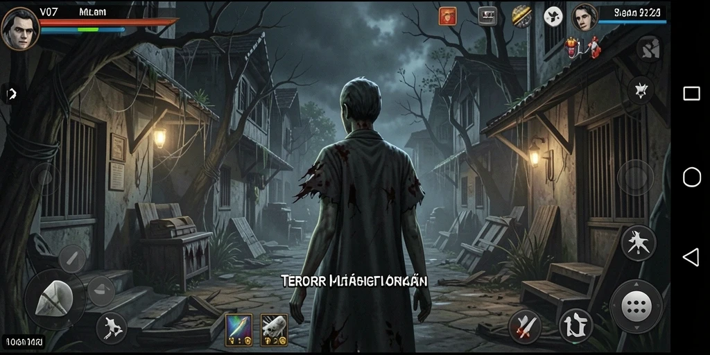 Screenshot utama V07 menampilkan momen menegangkan dalam gameplay Horror.